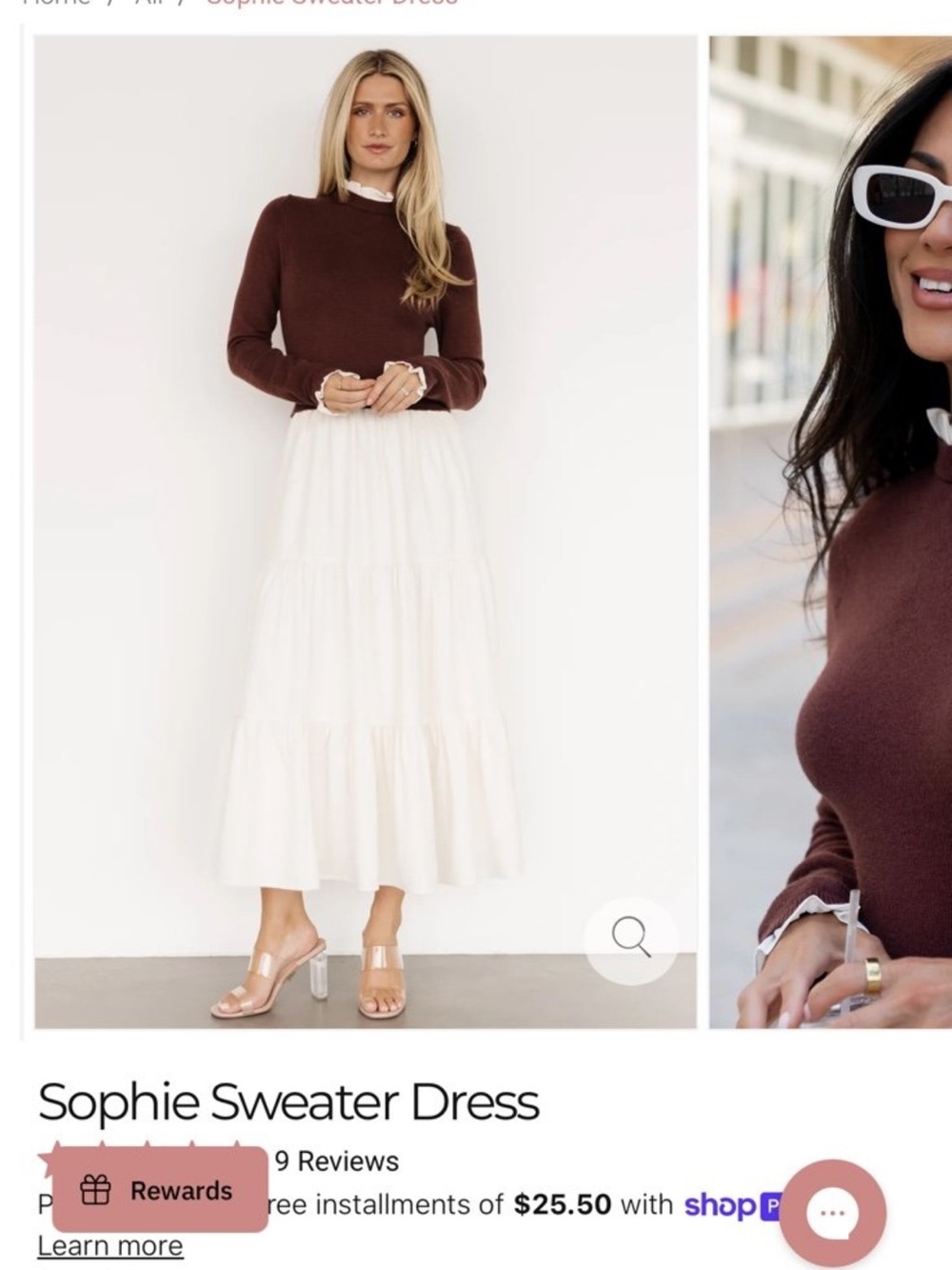 NWT Baltic Born Sophie Burgundy Sweater Dress